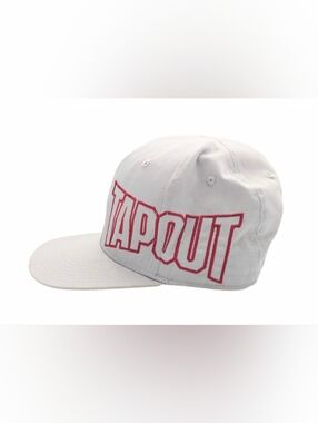 Tapout Light Gray & Red Adjustable Snapback Baseball Style Cap/Hat
